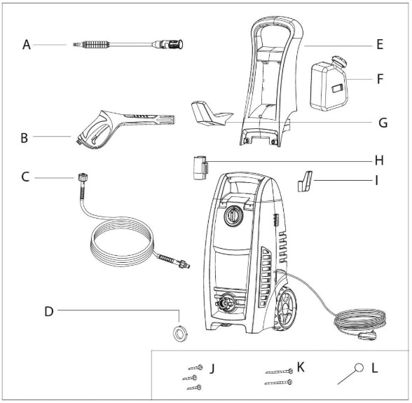 CF1400 power washer parts